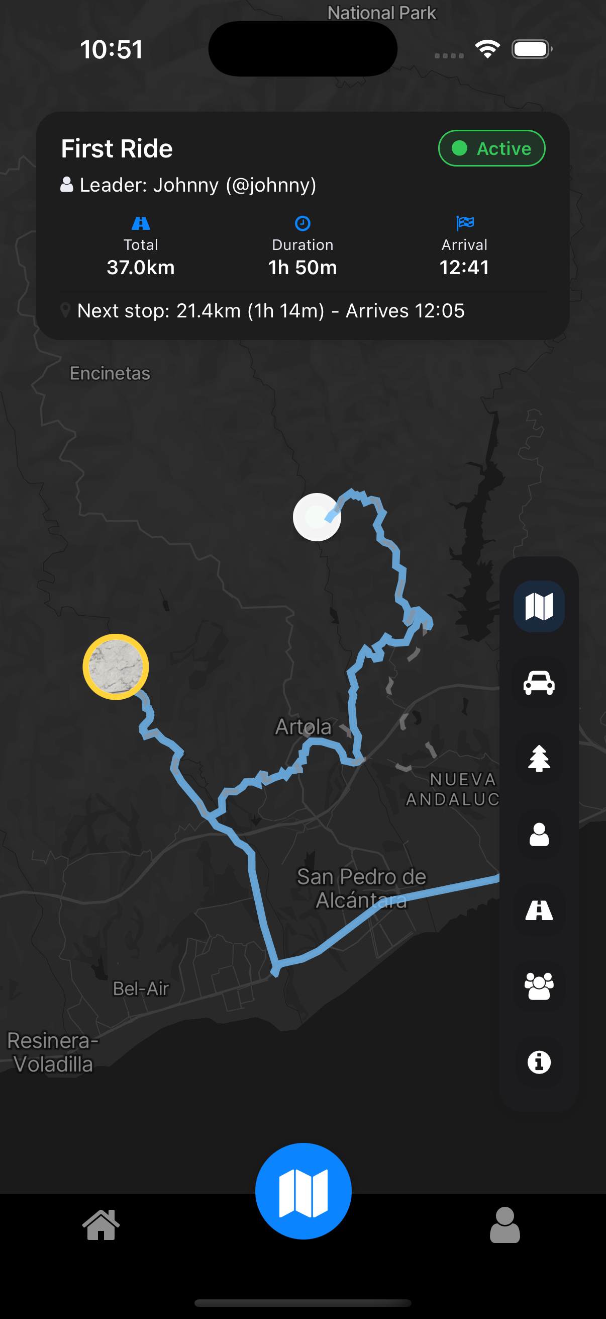 Trailead convoy overview screen