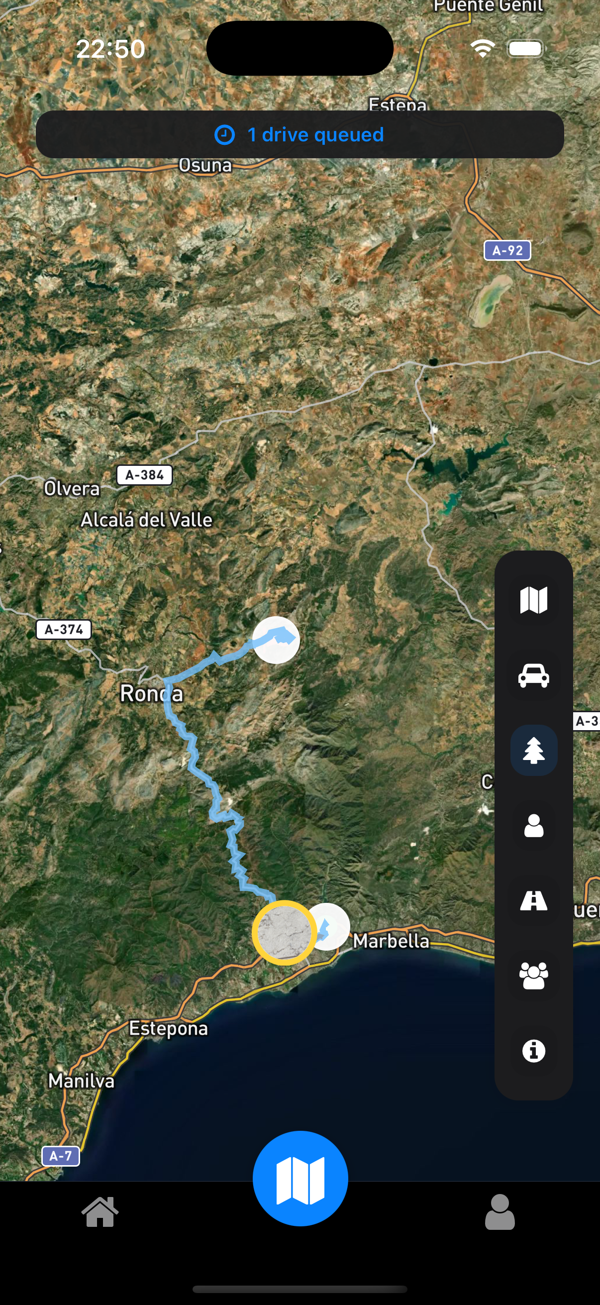 Leader tracking map view